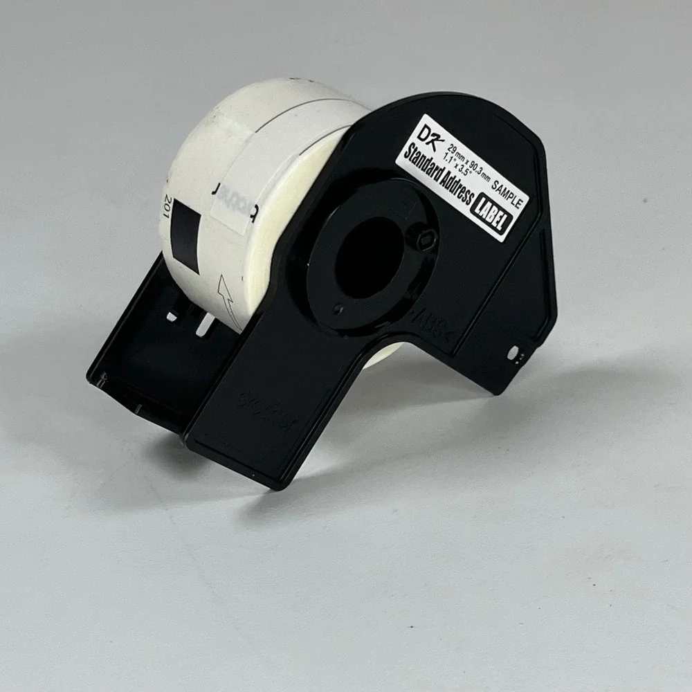 Brother DK Standard Address Label Roll 29mm x 90.3mm 1.1x3.5 Black Cartridge